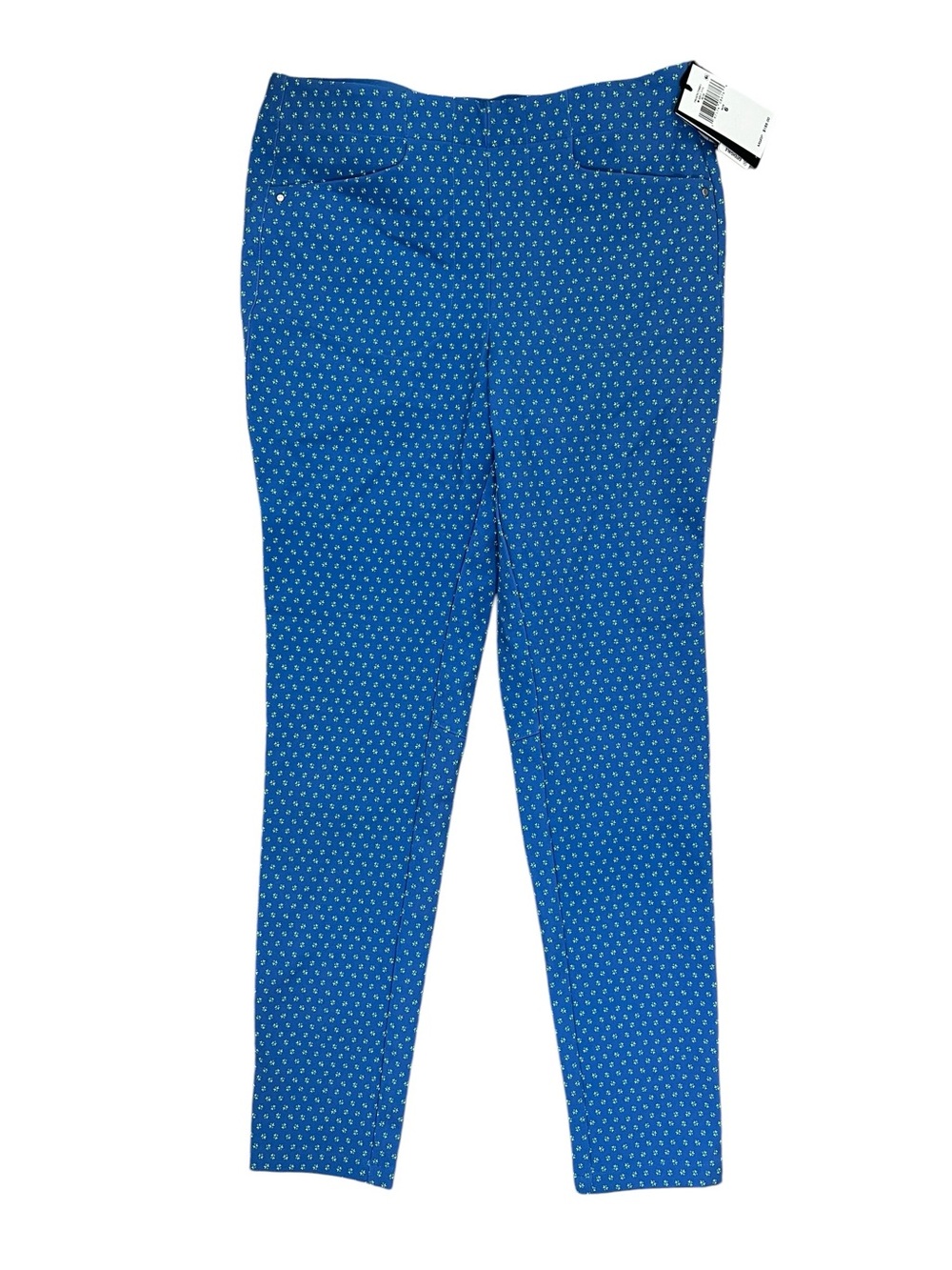 RLX Ralph Lauren Women’s Blue Floral Golf Pants Skinny Stretch NWT - Picture 2 of 10